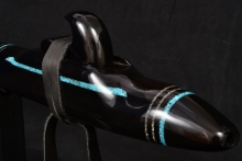 Nigerian Ebony Native American Flute, Minor, Bass A#-3, #F30C